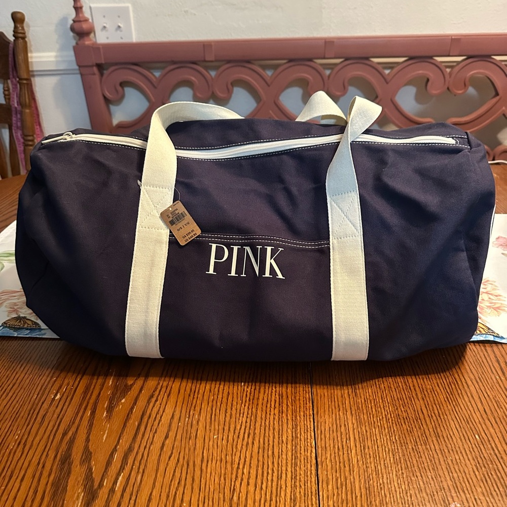 PINK Victoria's Secret Navy Travel Bag